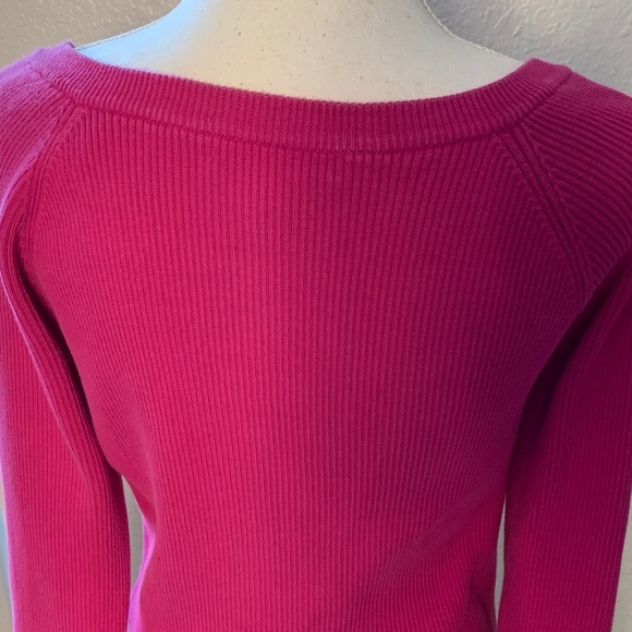 Women's 1X Lauren Ralph Lauren Pink Sweater with Button Detail - Picture 6 of 9